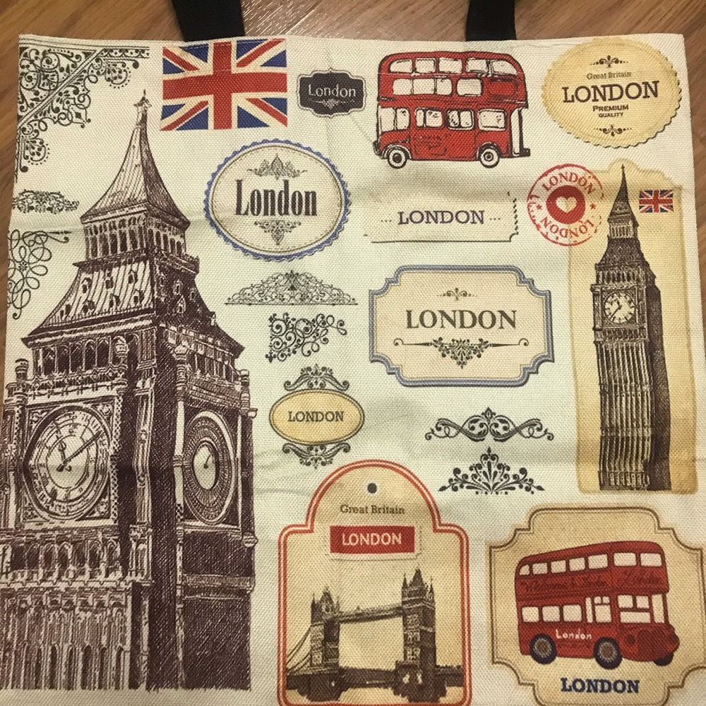 Fabulous canvas tote “London” theme